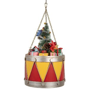 Clayre & Eef 6Y5867Y Dekoračný bubon 21x34/43 cm Žlto-červený