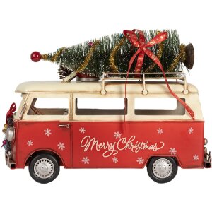 Clayre & Eef Autobus 38x16x28 cm Červeno-béžový