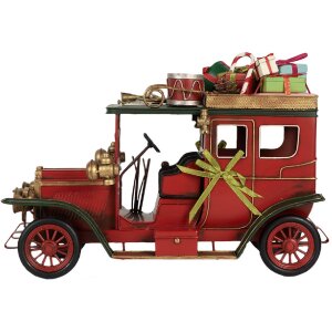 Clayre & Eef 6Y5875 Dekoračné auto červené 42x18x28 cm