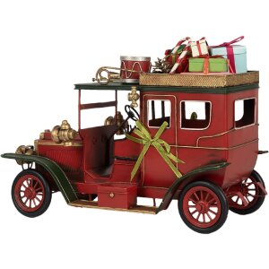 Clayre & Eef 6Y5875 Dekoračné auto červené 42x18x28 cm