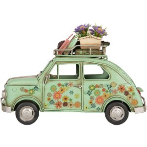 Dekoračné auto Clayre & Eef 6Y5876 zelené 26x12x18 cm