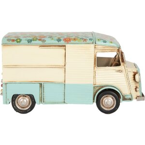 Clayre & Eef 6Y5877 Dekorácia Foodtruck 26x14x14 cm Béžová Modrá