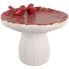 Clayre & Eef Dekoračný hub Ø 25x21 cm Bielo-červený