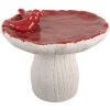 Clayre & Eef Dekoračný hub Ø 25x21 cm Bielo-červený