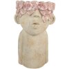 Clayre & Eef 6TE0584L Kvetináč 20x19x31 cm Béžovo-ružový
