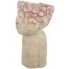 Clayre & Eef 6TE0584L Kvetináč 20x19x31 cm Béžovo-ružový