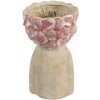 Clayre & Eef Kvetináč 16x15x25 cm Béžovočervený