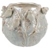 Clayre & Eef Kvetináč 6TE0587 22x21x17 cm Zelená sivá
