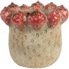 Clayre & Eef 6TE0588L Kvetináč Ø 19x16 cm béžovo-červený