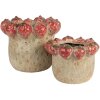 Clayre & Eef 6TE0588L Kvetináč Ø 19x16 cm béžovo-červený