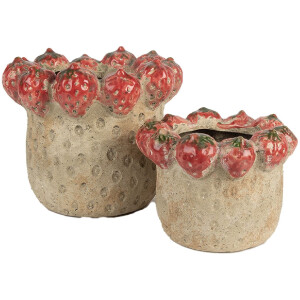 Clayre & Eef 6TE0588M terakotový kvetináč Ø 15x11 cm