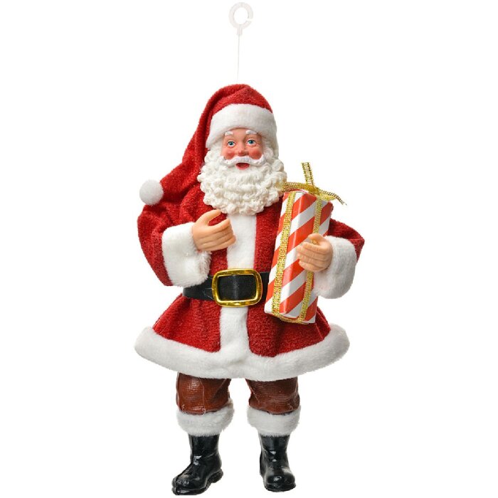 Dekoračný záves Santa Claus 10x6x17 cm Clayre & Eef