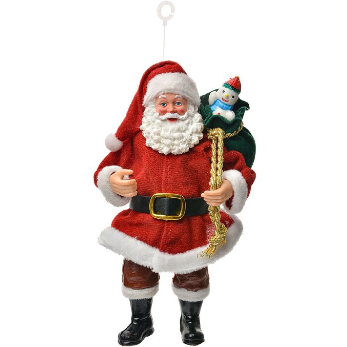 Clayre & Eef 66246 Dekoračný záves Santa Claus 10x6x17 cm