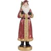 Clayre & Eef Dekorácia Santa Claus 6x5x15 cm červená a zlatá