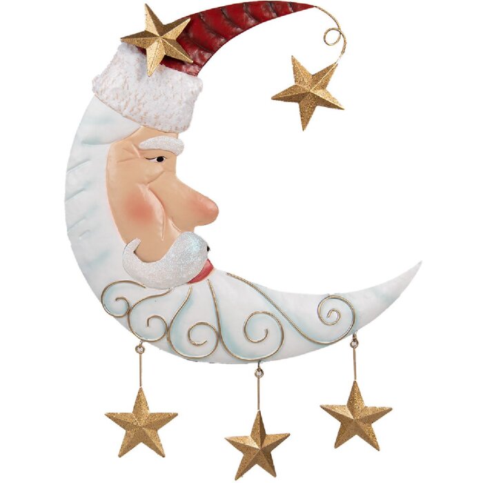 Clayre & Eef 6Y5810 Nástenná dekorácia Santa Claus 41x3x53 cm