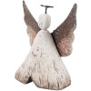 Clayre & Eef Dekoratívny anjel 8x3x9 cm Biely/Hnedý