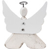 Clayre & Eef Dekoratívny anjel 8x3x9 cm Biely/Hnedý
