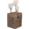 Clayre & Eef Dekorácia Srdce 7x6x15 cm Drevo