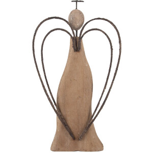 Clayre & Eef Dekoračný anjel 14x4x26 cm