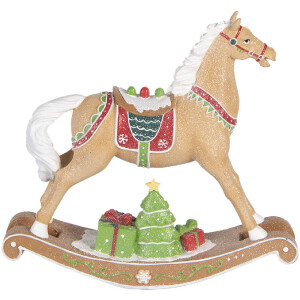 Clayre & Eef 6PR5415 Dekoračný hojdací koník 26x7x24 cm