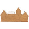 Clayre & Eef 6PR5377 Dekorácia domčekov 25x6x13 cm hnedá/biela