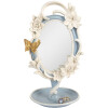 Clayre & Eef Stolné zrkadlo 16x14x27 cm Modro-biele