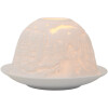Clayre & Eef 6CE2208 Svietnik biely Ø 12x8 cm