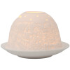Clayre & Eef 6CE2208 Svietnik biely Ø 12x8 cm