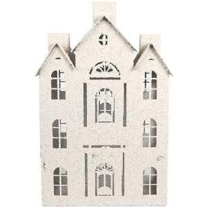 Clayre & Eef Dekorácia Dom 26x16x40 cm Béžová