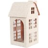 Clayre & Eef Dekoračný dom 14x14x26 cm Béžový