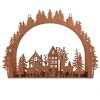 Clayre & Eef 6Y5939 Svietnik Vianočná Scéna 32x9x23 cm Hnedý