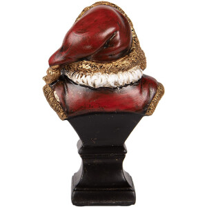 Clayre & Eef 6PR5589 Dekoračná busta Santa Claus 10x8x17 cm červená
