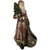 Clayre & Eef 6PR5590 Dekorácia Santa Claus 24x17x47 cm Červeno-zlatá