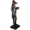 Clayre & Eef 6PR5592 Svietnik Ovca 13x10x35 cm Hnedá/Modrá
