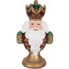 Clayre & Eef Dekoračná busta Santa Claus s LED 15x10x26 cm