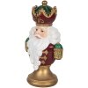 Clayre & Eef Dekoračná busta Santa Claus s LED 15x10x26 cm