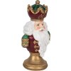 Clayre & Eef Dekoračná busta Santa Claus s LED 15x10x26 cm