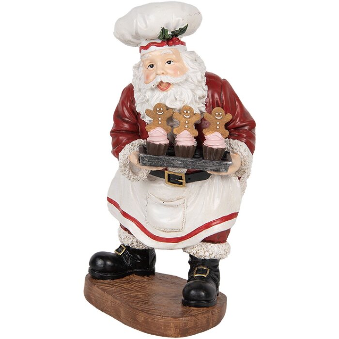 Clayre & Eef 6PR5695 Dekorácia Santa Claus 17x16x28 cm