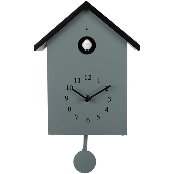 Clayre & Eef 6KL0838GR nástenné hodiny 20x10x26 cm zelené
