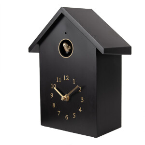 Clayre & Eef 6KL0838Z Nástenné hodiny 20x10x26 cm Čierne, 3xAA
