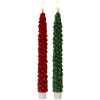 Clayre & Eef 6CA0001R Set 2 LED sviečok Červená 3x25 cm