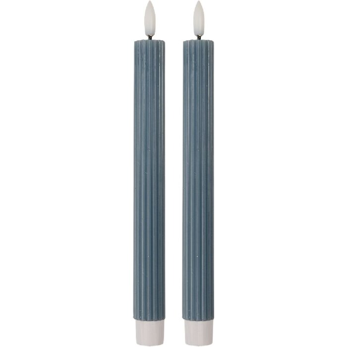 Clayre & Eef 6CA0002BL LED sviečky Set 2 Ø 2x25 cm