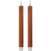 Clayre & Eef LED Sviečky Set 2 Ø 2x25 cm Hnedé