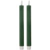 Clayre & Eef 6CA0002DGR LED Sviečky Set 2 Ø 2x25 cm Zelená