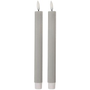 Clayre & Eef 6CA0002G LED sviečky 2x25 cm sivé