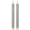 Clayre & Eef 6CA0002G LED sviečky 2x25 cm sivé