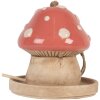 Clayre & Eef Dekoratívna vtáčia búdka Béžovo-ružová 13x13 cm