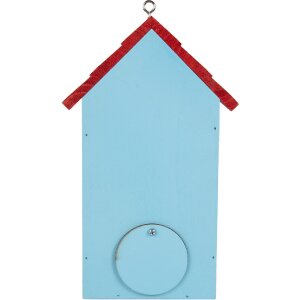 Clayre & Eef Vtáčí domček 6H2447 15x10x22 cm Modro-červený