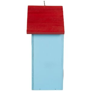 Clayre & Eef Vtáčí domček 6H2447 15x10x22 cm Modro-červený
