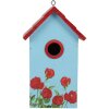Clayre & Eef Vtáčí domček 6H2447 15x10x22 cm Modro-červený